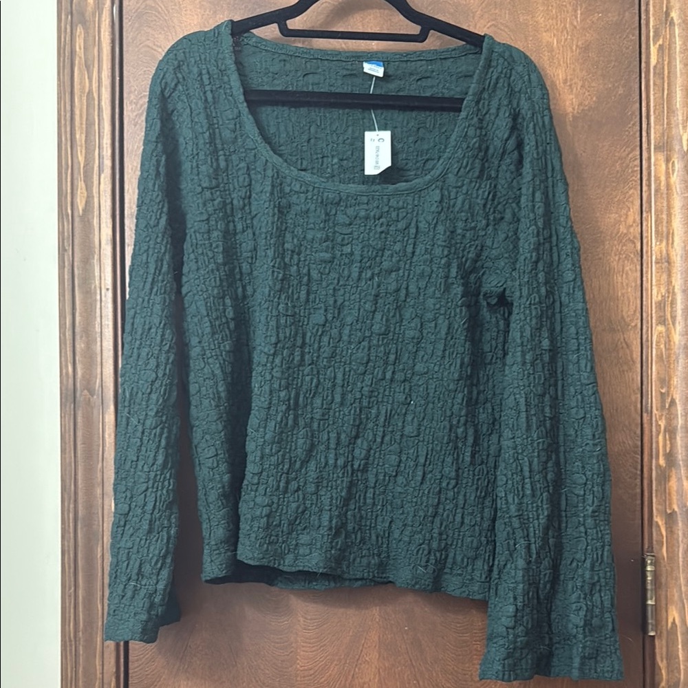 Women's Green Textured Top